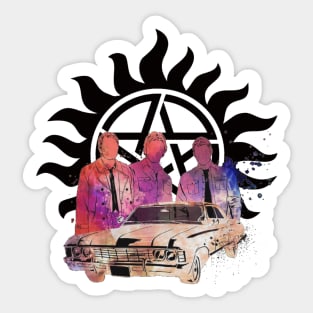 Supernatural Sam Dean Castiel Impala Sticker